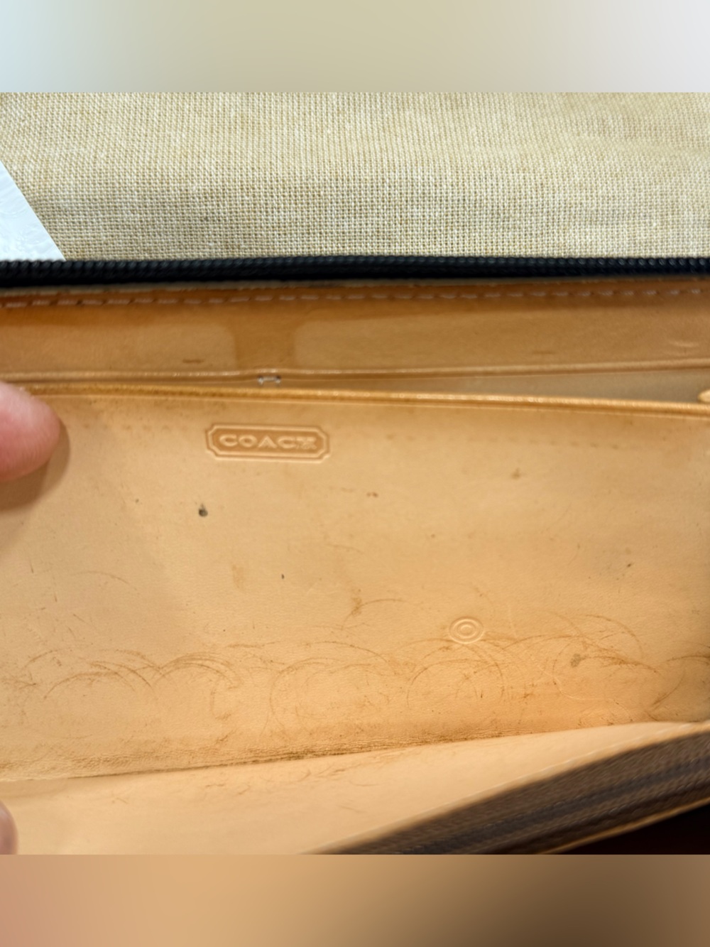 Coach Signature Jacquard Slim Zip-Around Wallet - Picture 11 of 11